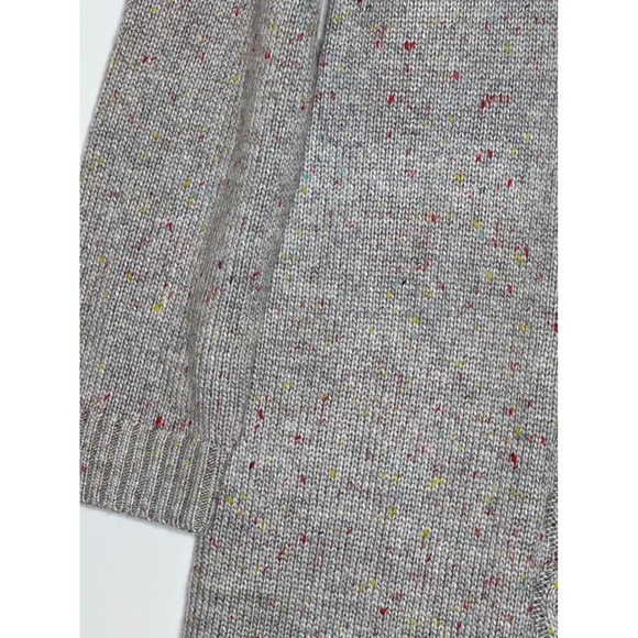 Talbots Sweater Dress Large Cable Knit Speckled Gray Career Mature Minimalist - Picture 3 of 9